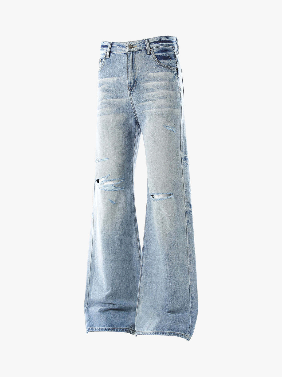 Denim Ripped Washed Distressed Jeans - 2503-Fineriform
