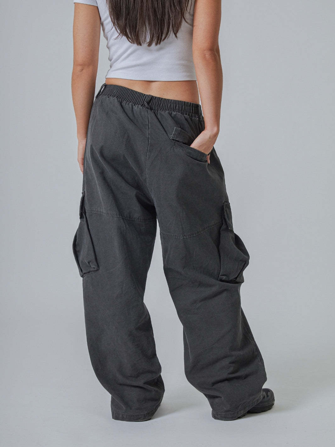 BAGGY CARGO PANTS - GRAPHITE-Fineriform