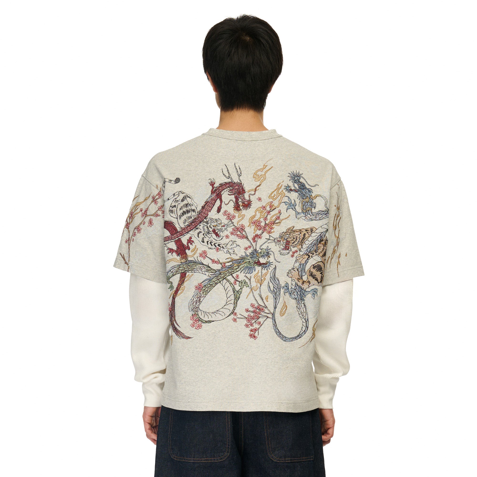 "yakuza" layered Longsleeve grey-Fineriform