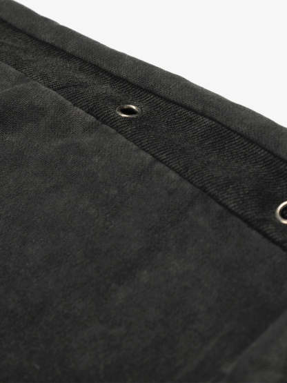 Street Washed Mottled Rivet Letter Print Baggy Sweatpants-Fineriform