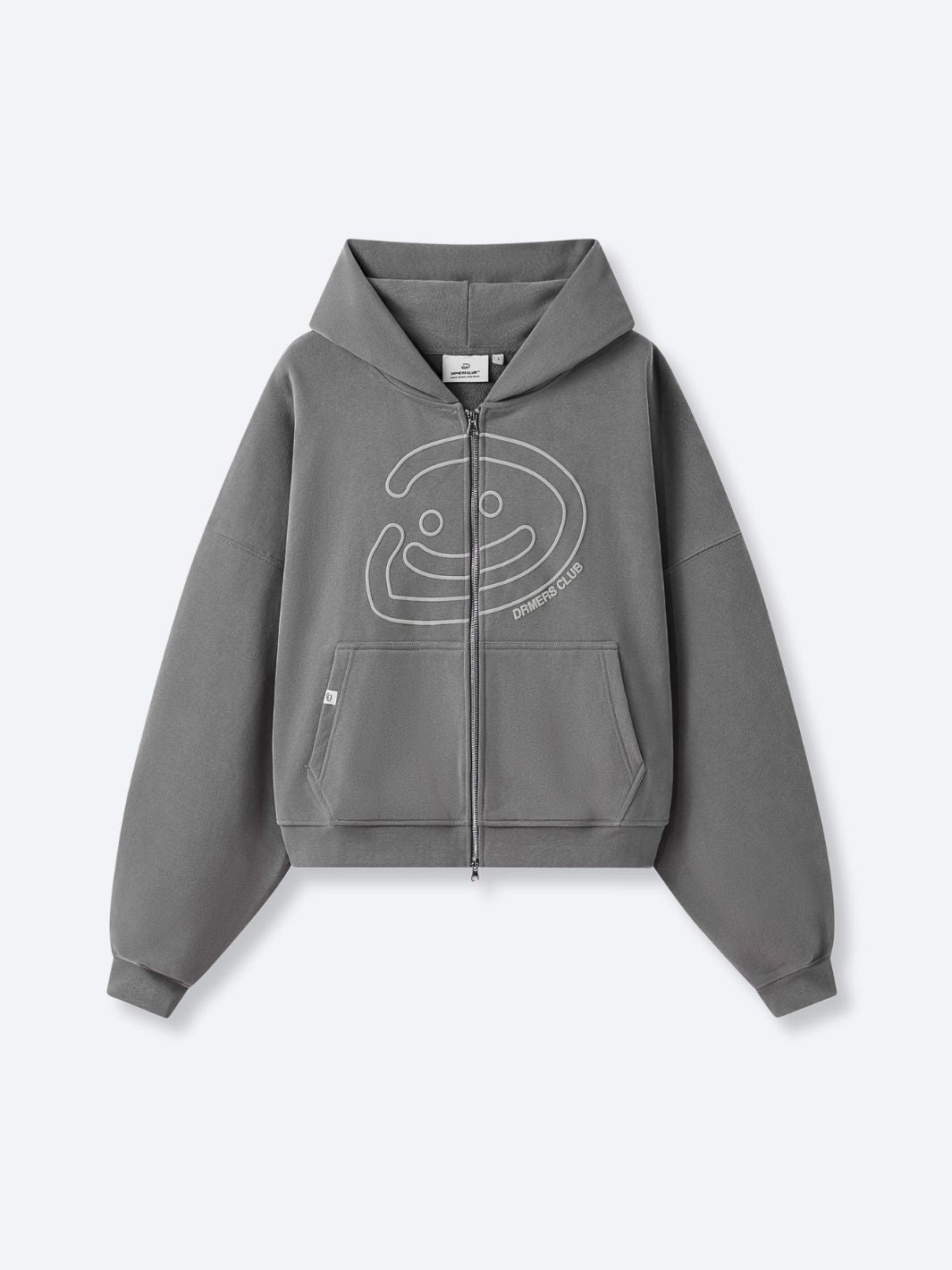 SMILEY BOXY DOUBLE ZIP - CHARCOAL-Fineriform