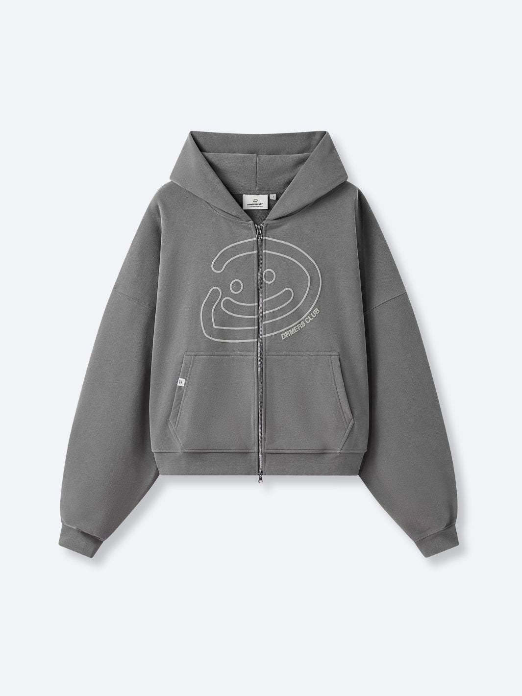 SMILEY BOXY DOUBLE ZIP - CHARCOAL-Fineriform