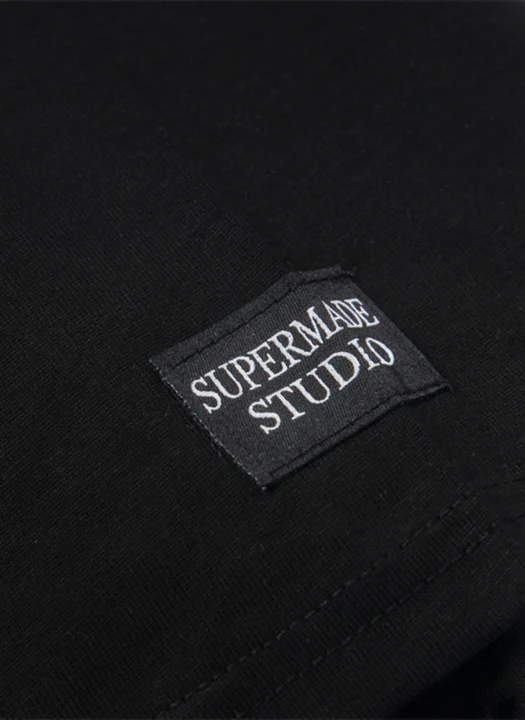 Jersey Knit Detachable Badge Hooded Plaid Cape T-Shirt-Fineriform