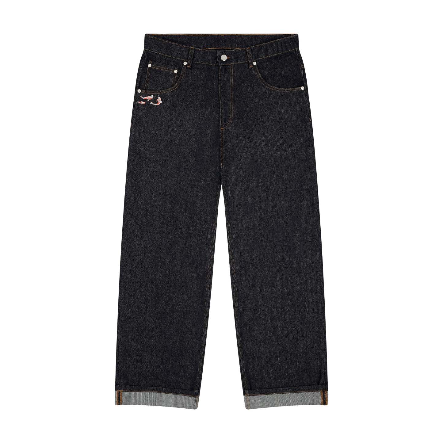 "koi fish" denim-Fineriform