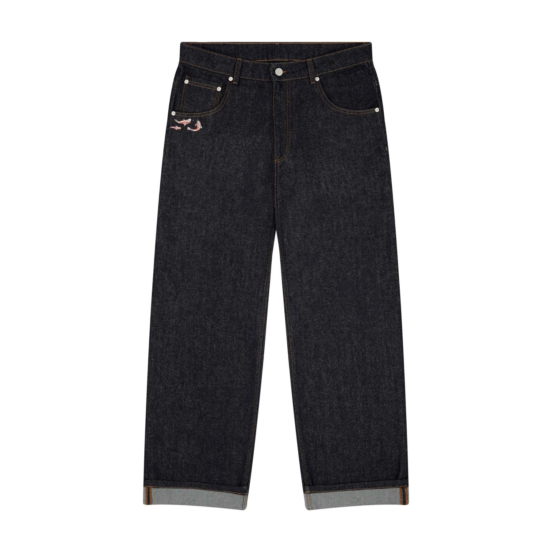"koi fish" denim-Fineriform