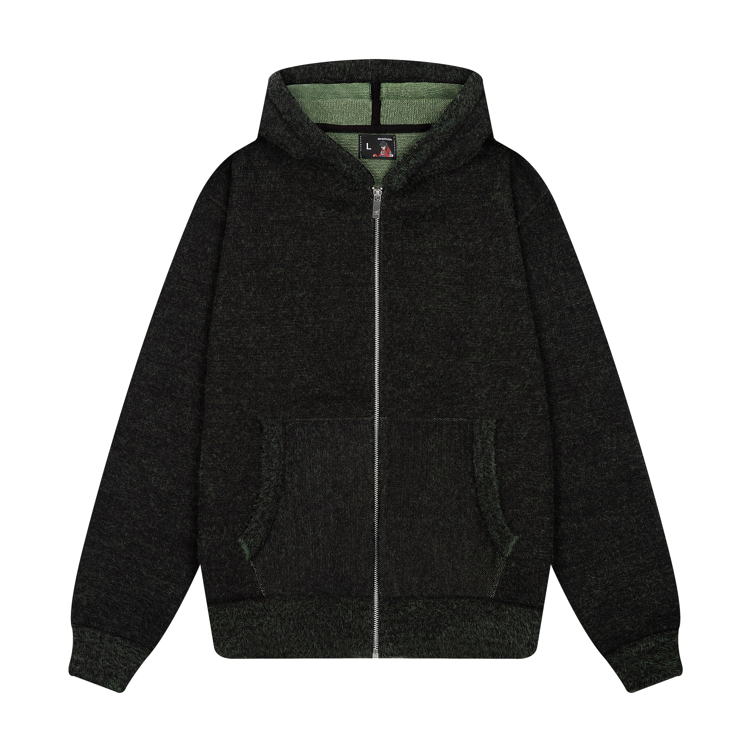 "NYC to RIO" Zip Up knit black-green-Fineriform