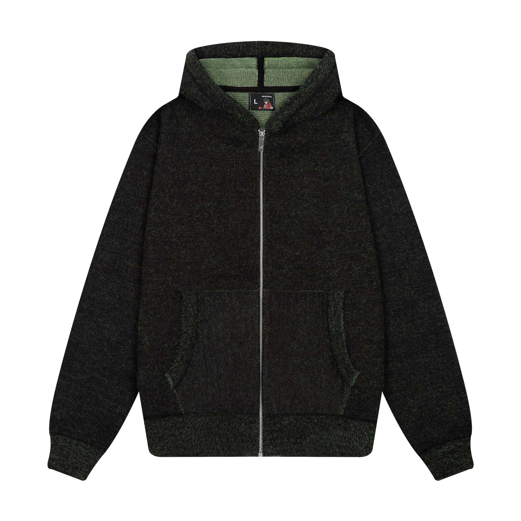"NYC to RIO" Zip Up knit black-green-Fineriform