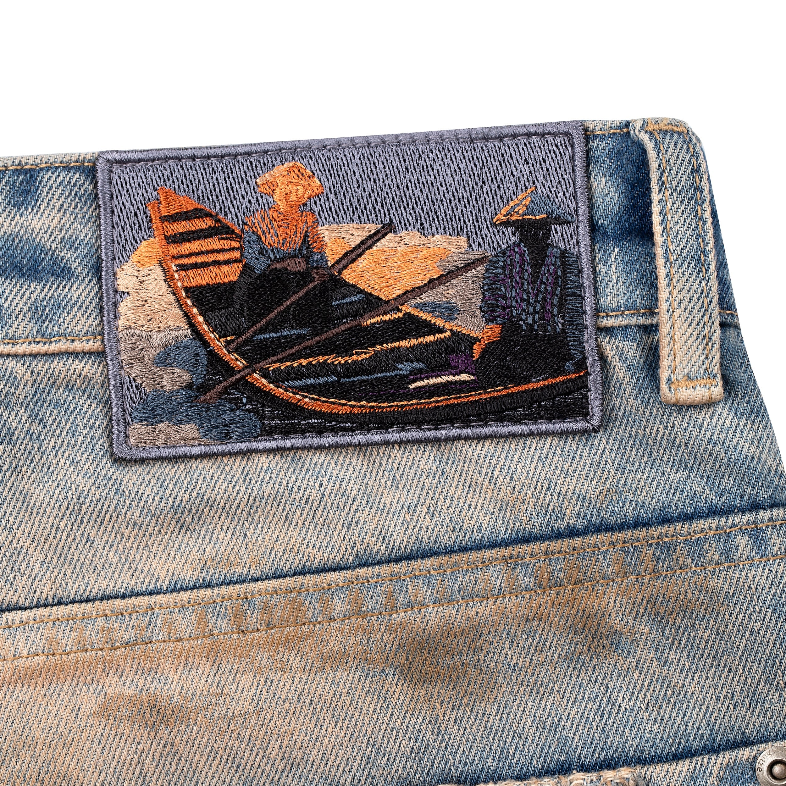 "lotus" Jorts mud wash-Fineriform