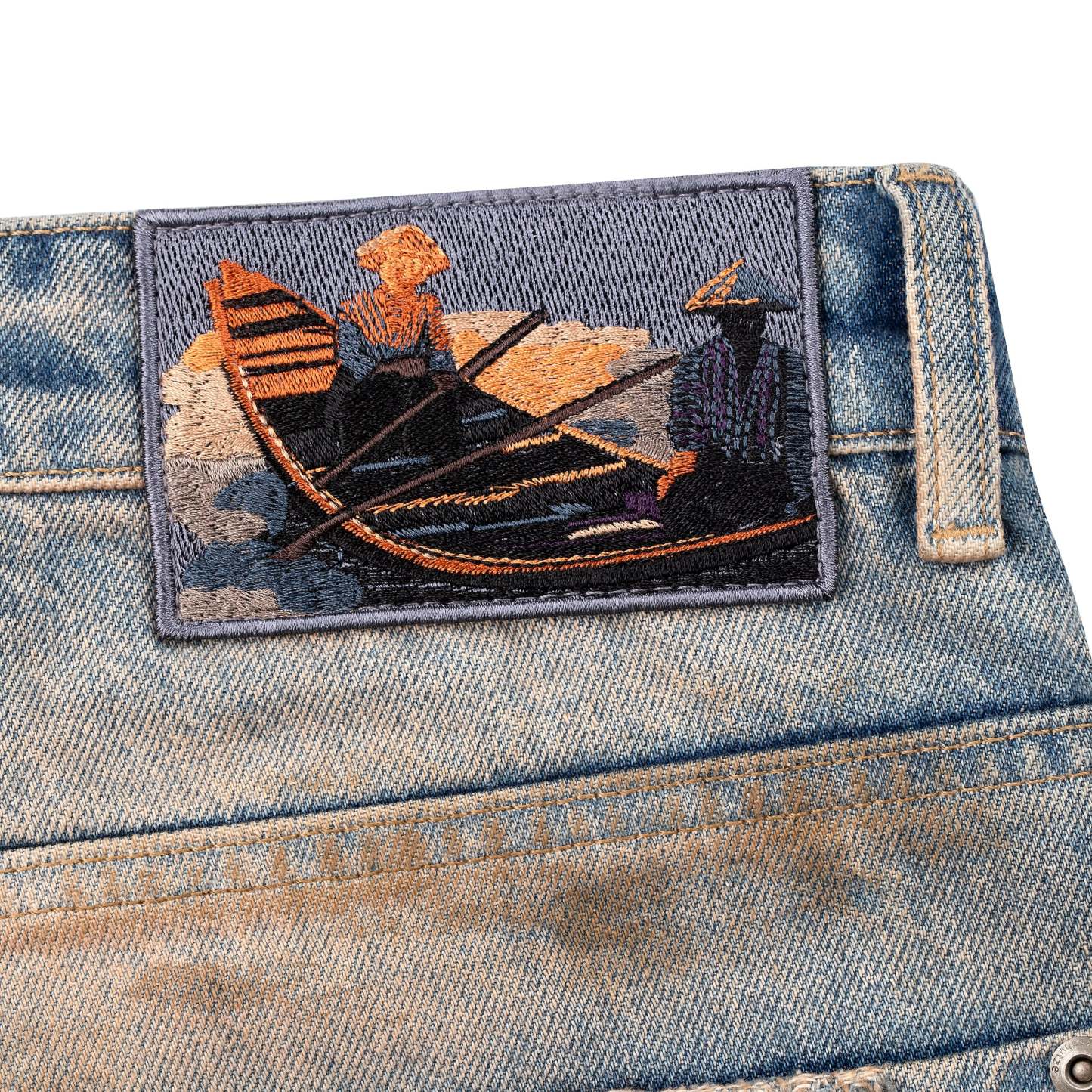 "lotus" Jorts mud wash-Fineriform