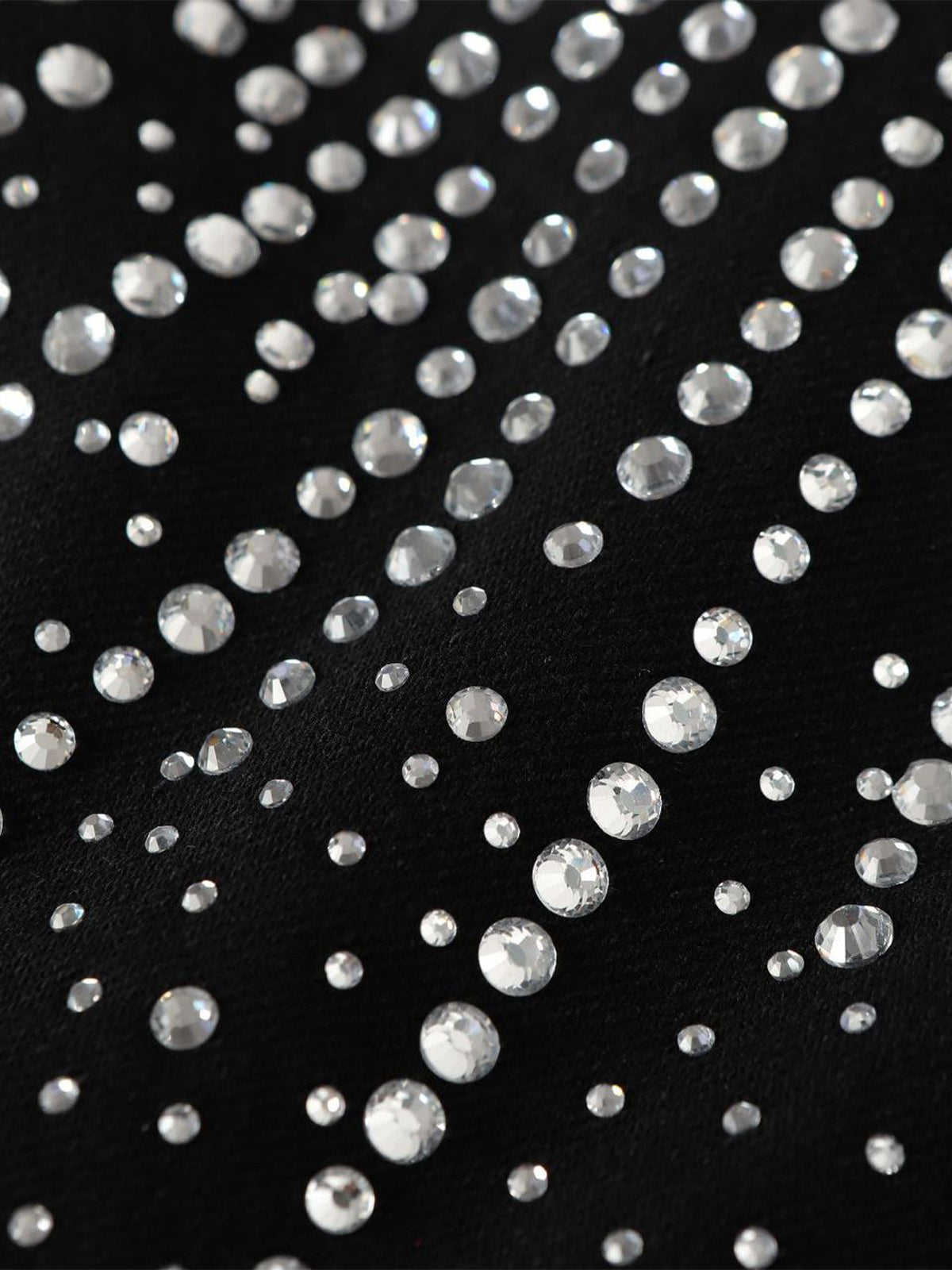 Retro Denim Full Rhinestone Design Baggy Jeans - 2545-Fineriform