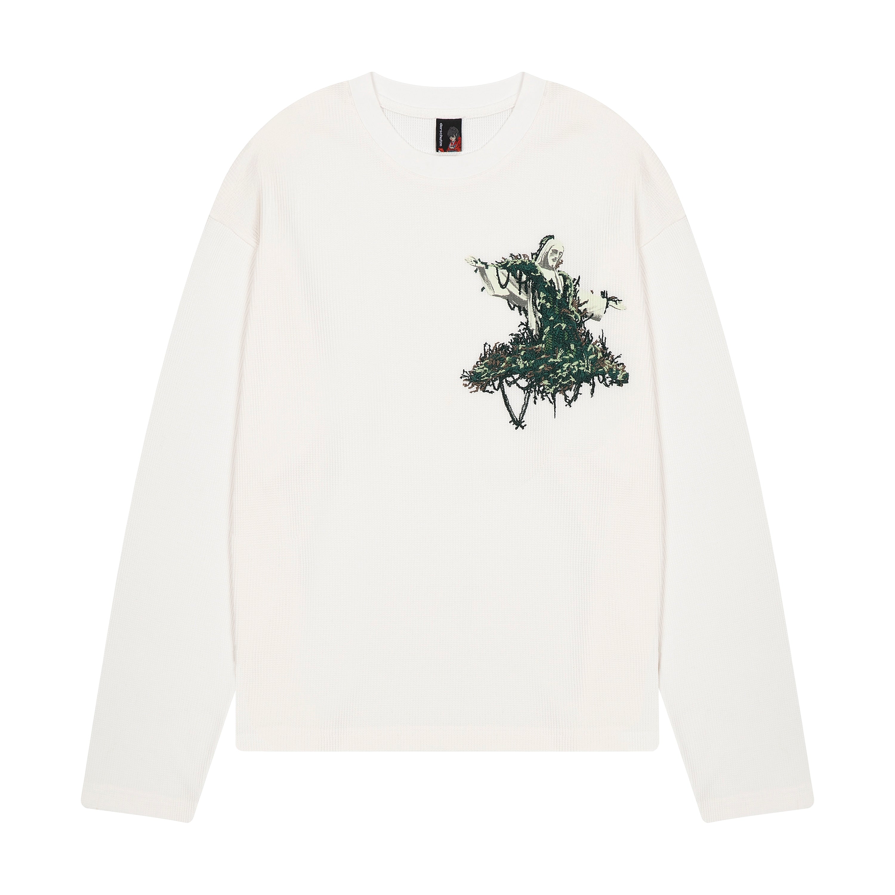 "NYC to RIO" waffle Longsleeve white-Fineriform
