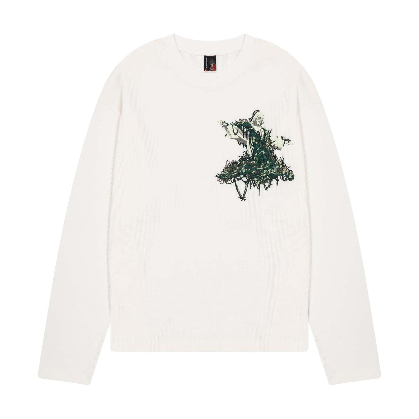 "NYC to RIO" waffle Longsleeve white-Fineriform
