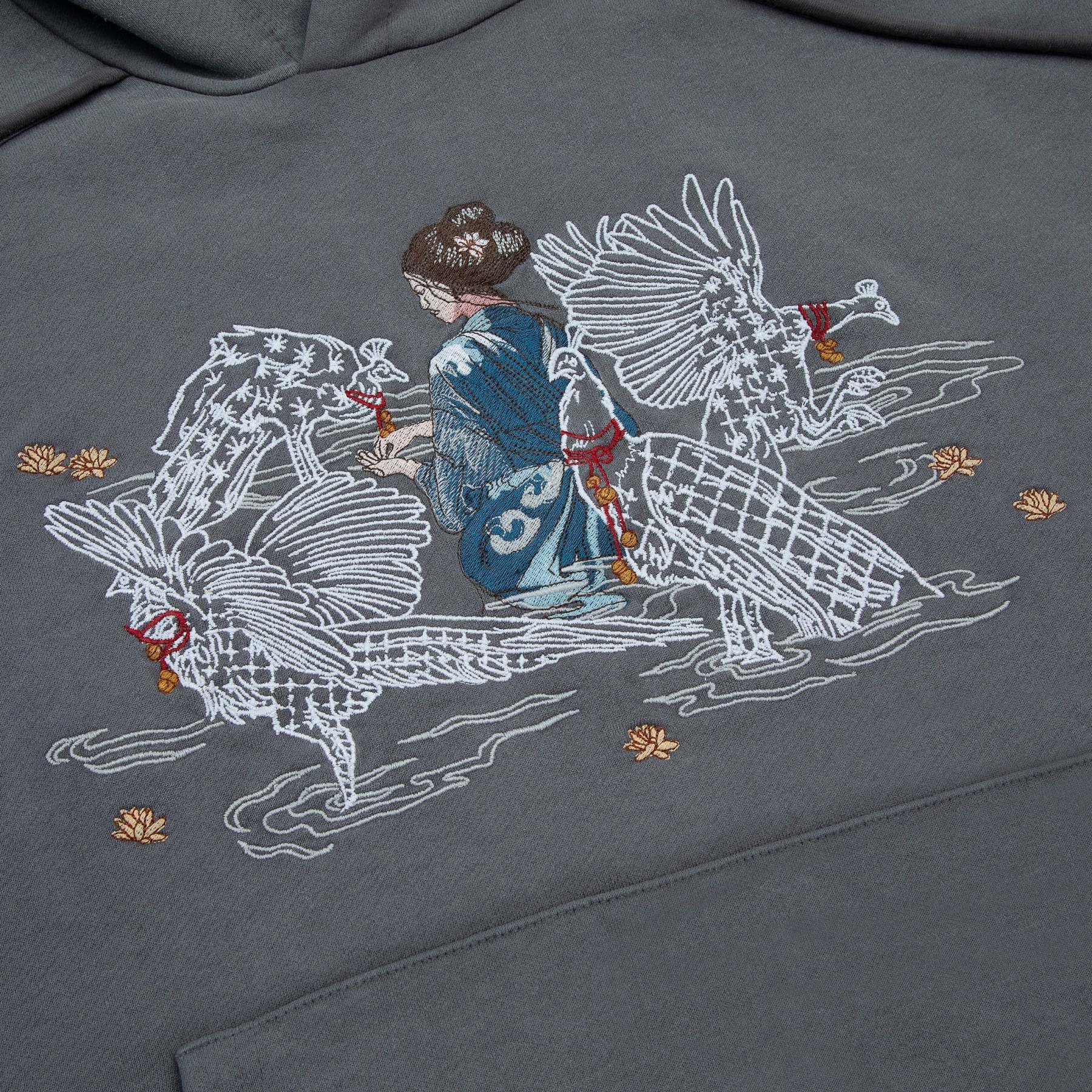 "sashiko" Hoodie grey-Fineriform