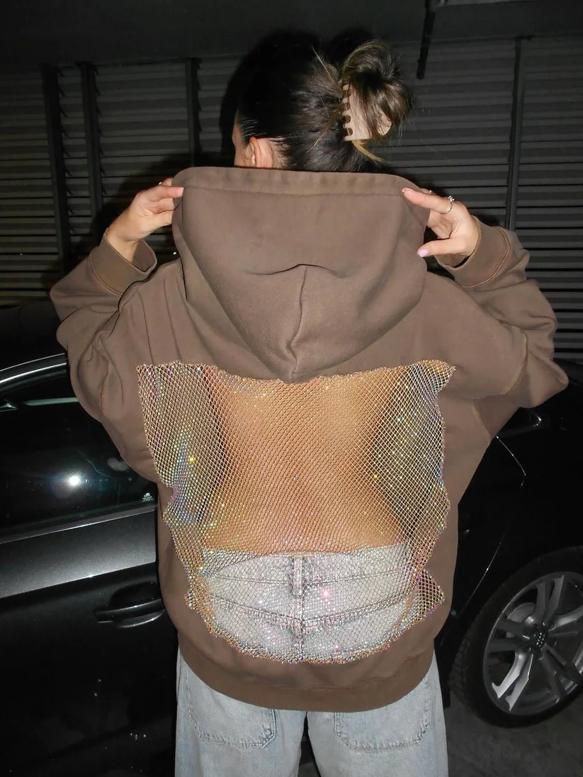 Backstage Crystal-Mesh Hoodie (BUY 2 GET 1 FREE !!!)-Fineriform