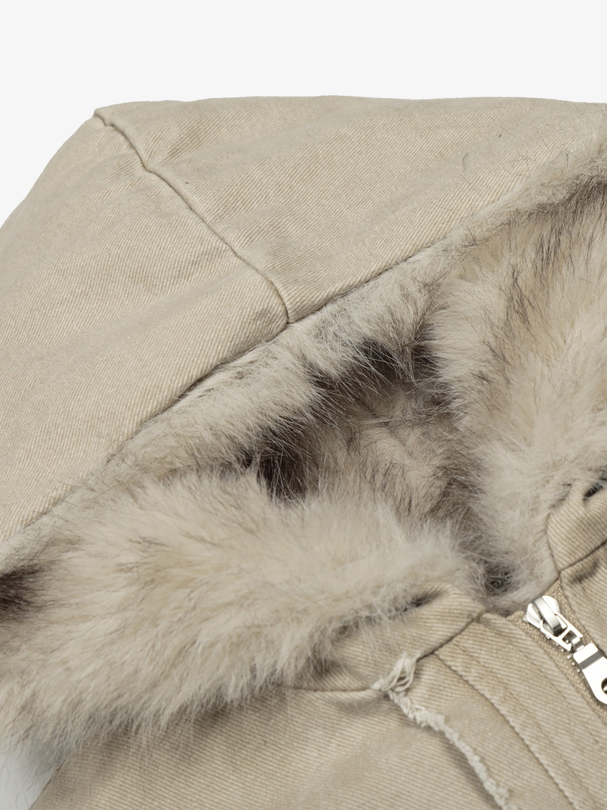 Retro Washed Fleece-lined Hooded Work Jacket-Fineriform