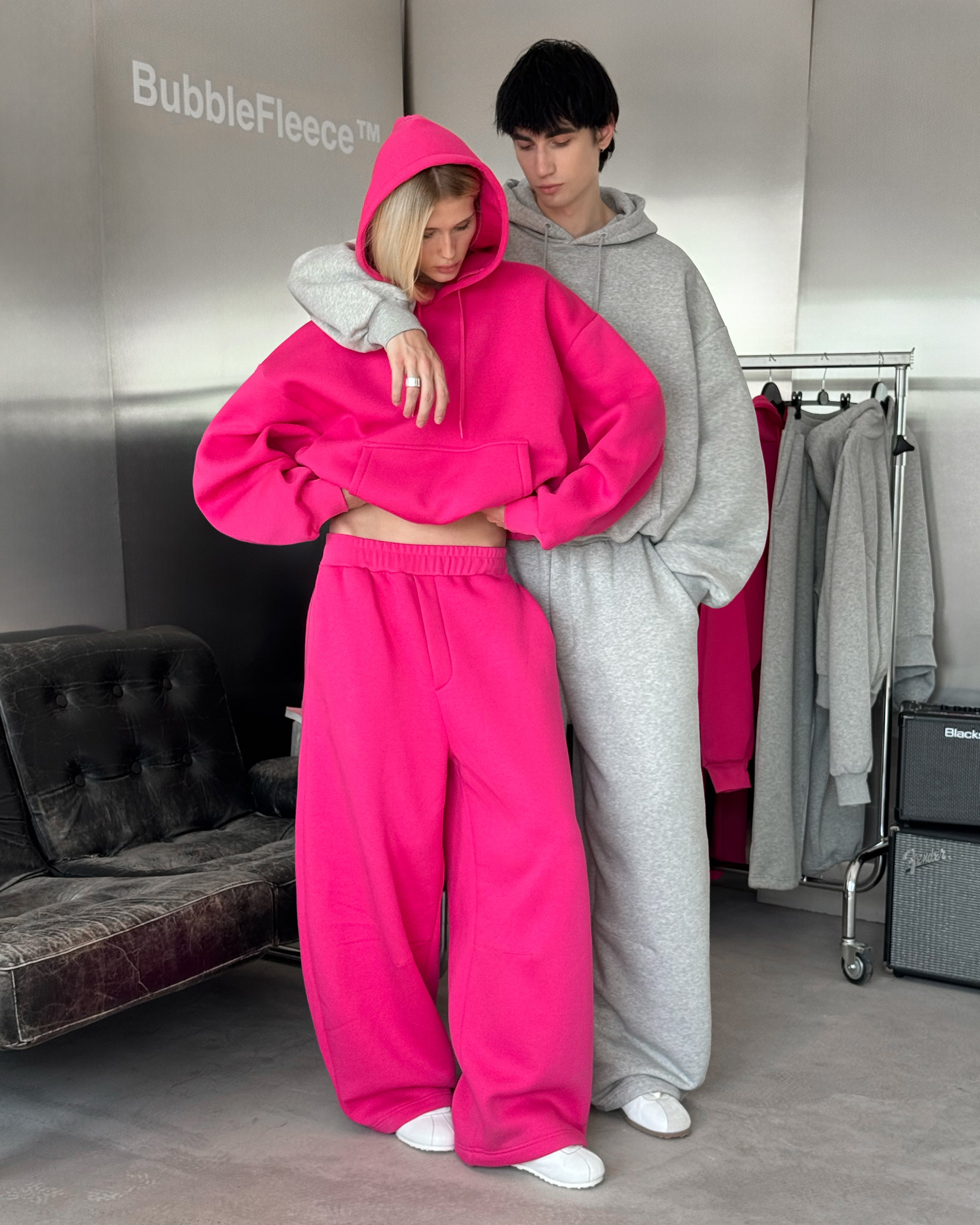 BUBBLE HOODIE - HOT PINK-Fineriform