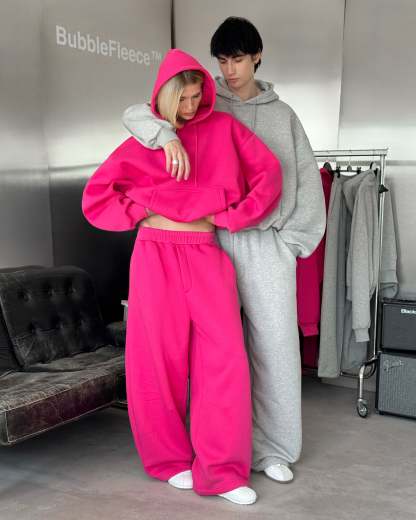 BUBBLE HOODIE - HOT PINK-Fineriform