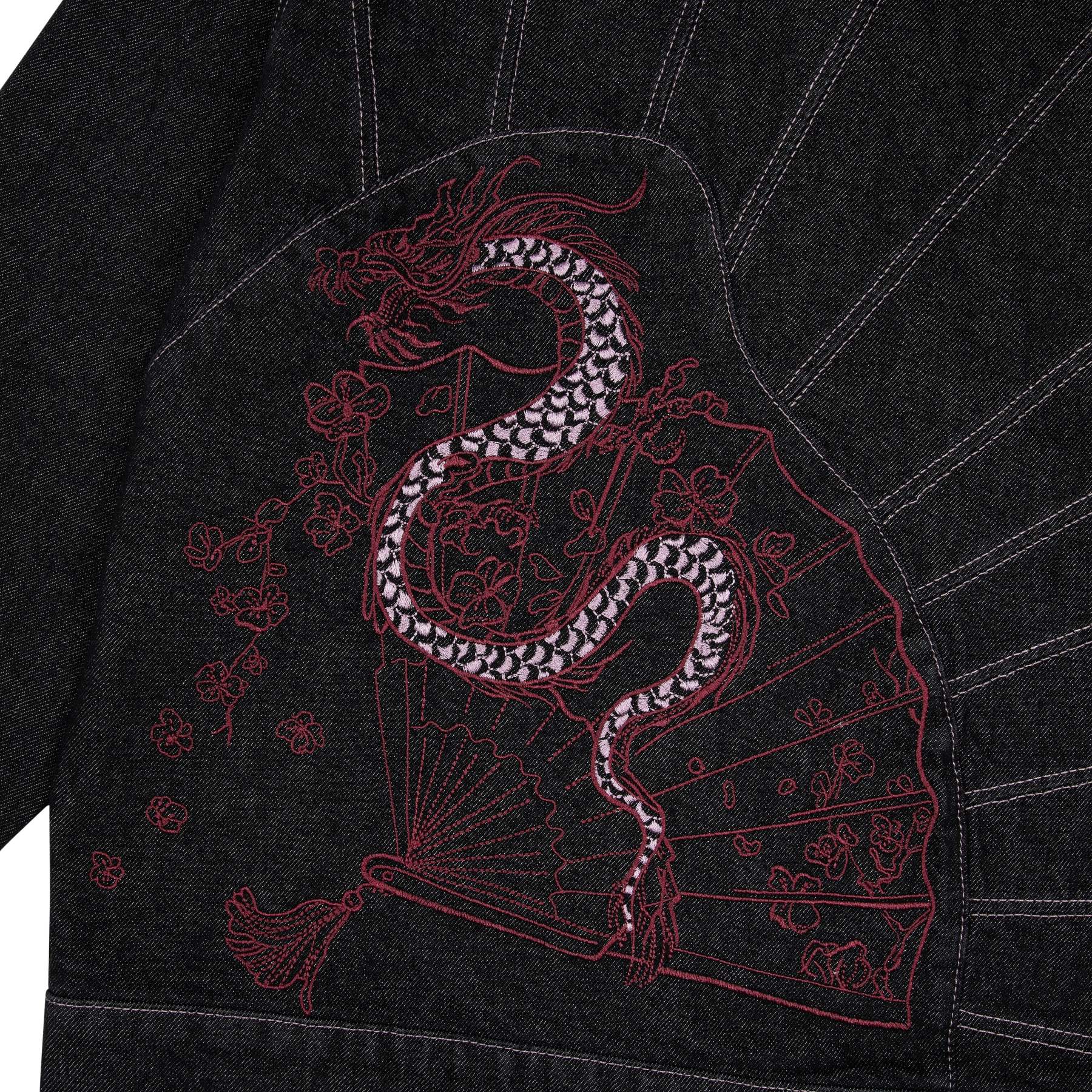 "yakuza" raw denim Jacket-Fineriform