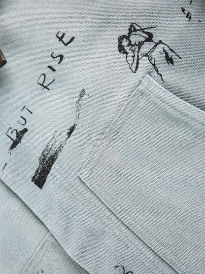 Vintage Washed Distressed Barn Work Jacket-Fineriform