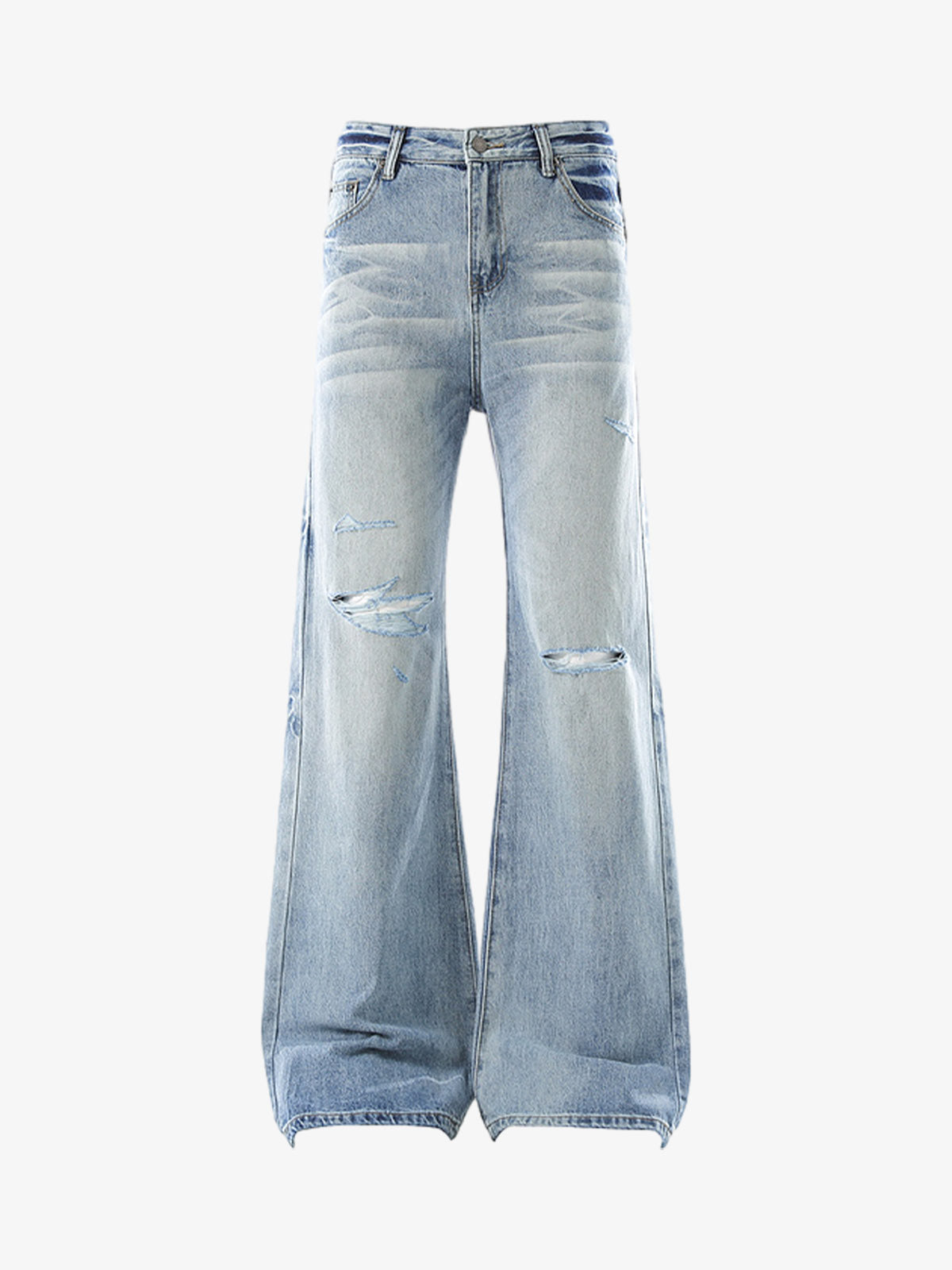 Denim Ripped Washed Distressed Jeans - 2503-Fineriform