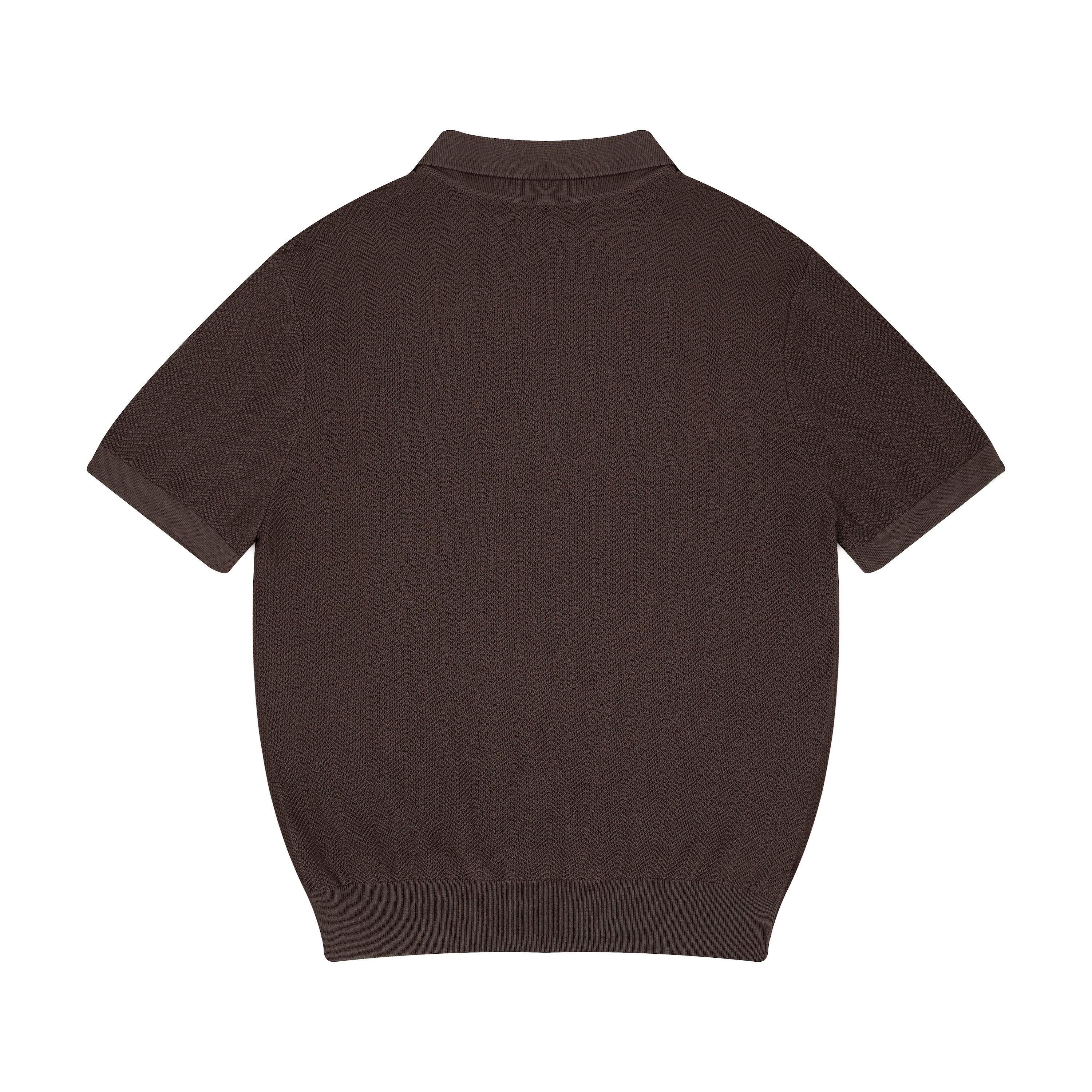 "aziza" polo Knit brown-Fineriform