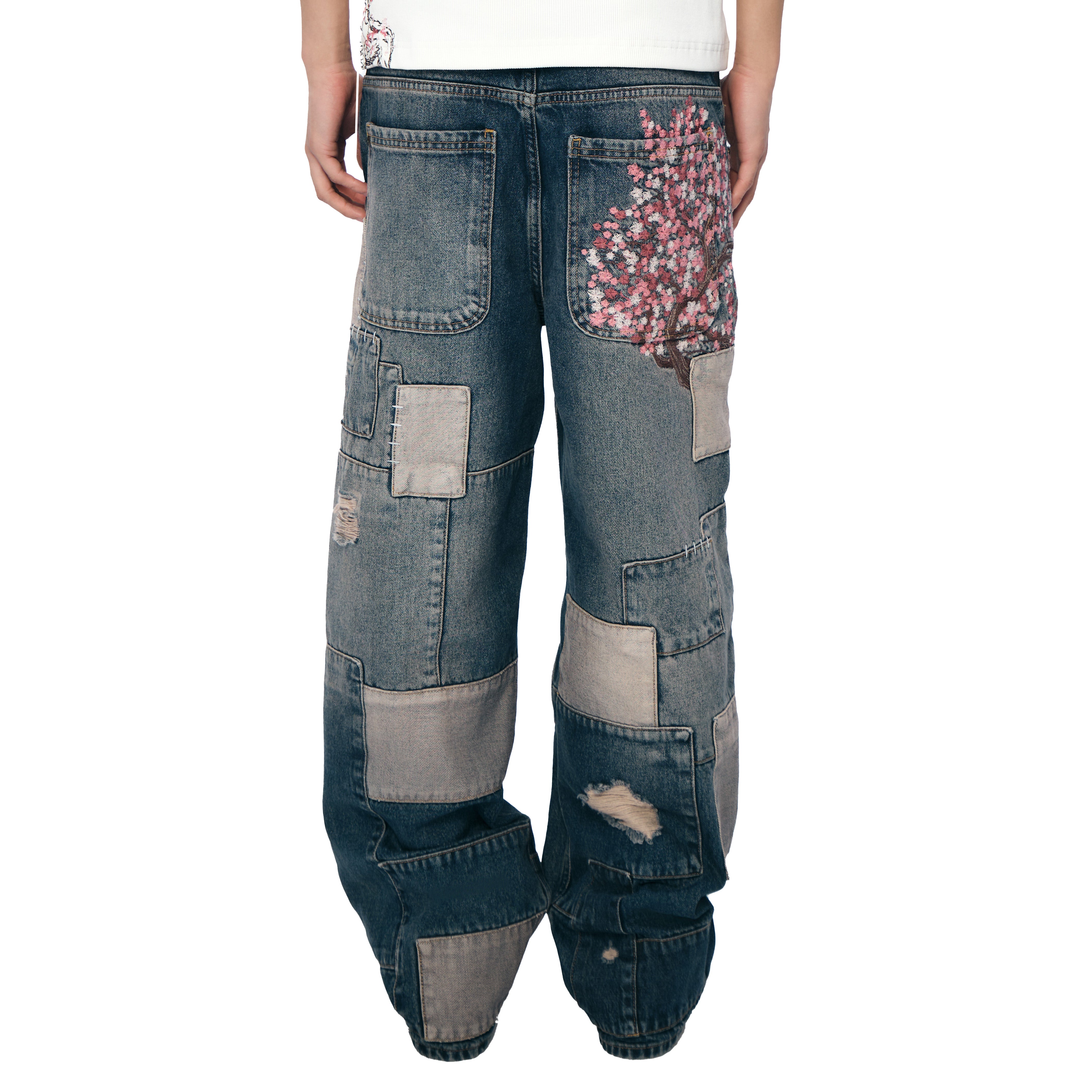 "blossom v2" patchwork washed Denim-Fineriform