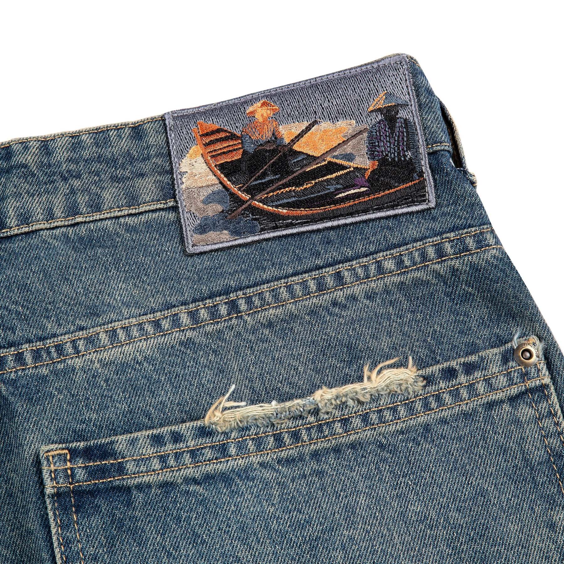 "lotus" Jorts indigo-Fineriform