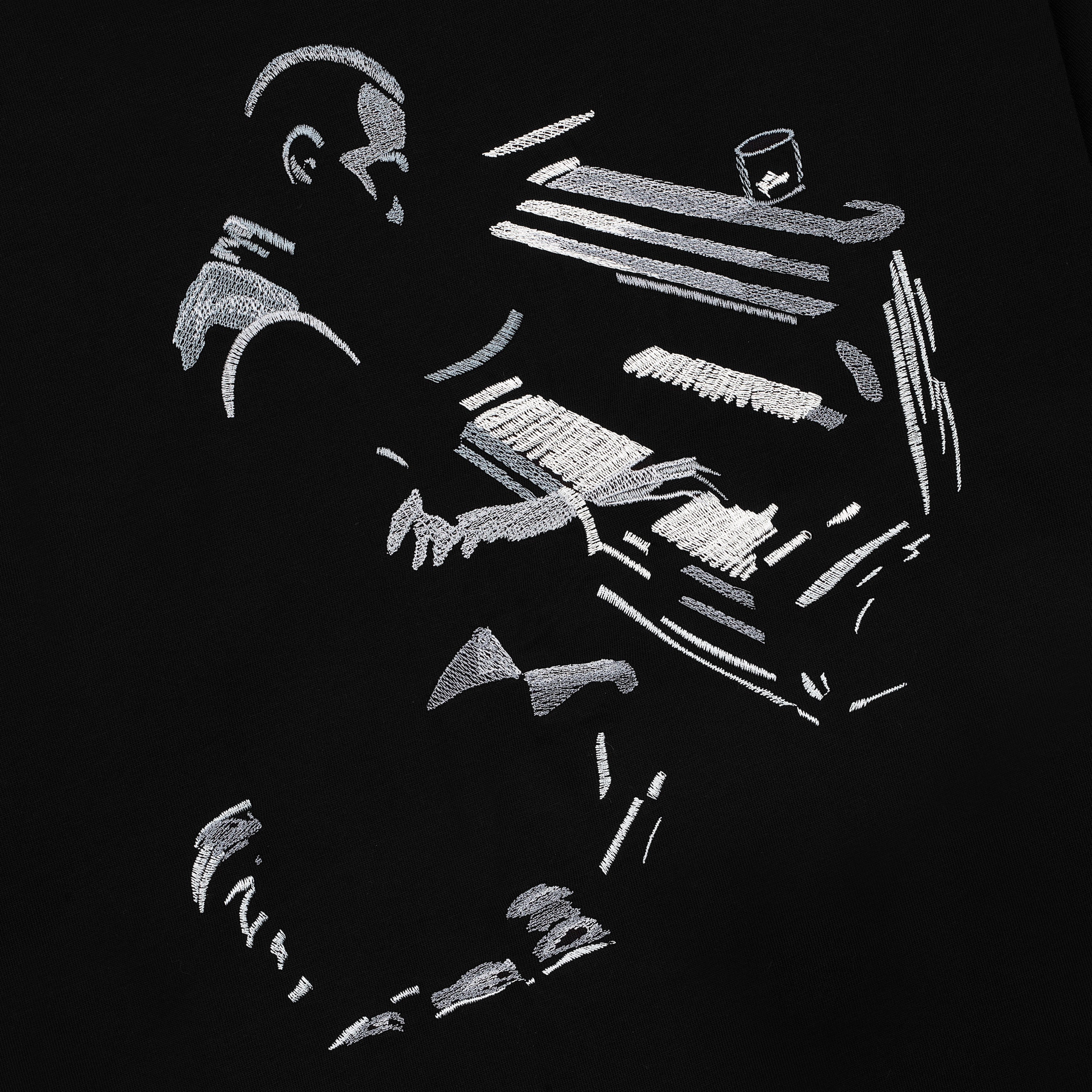 "jazz v2" T Shirt black-Fineriform