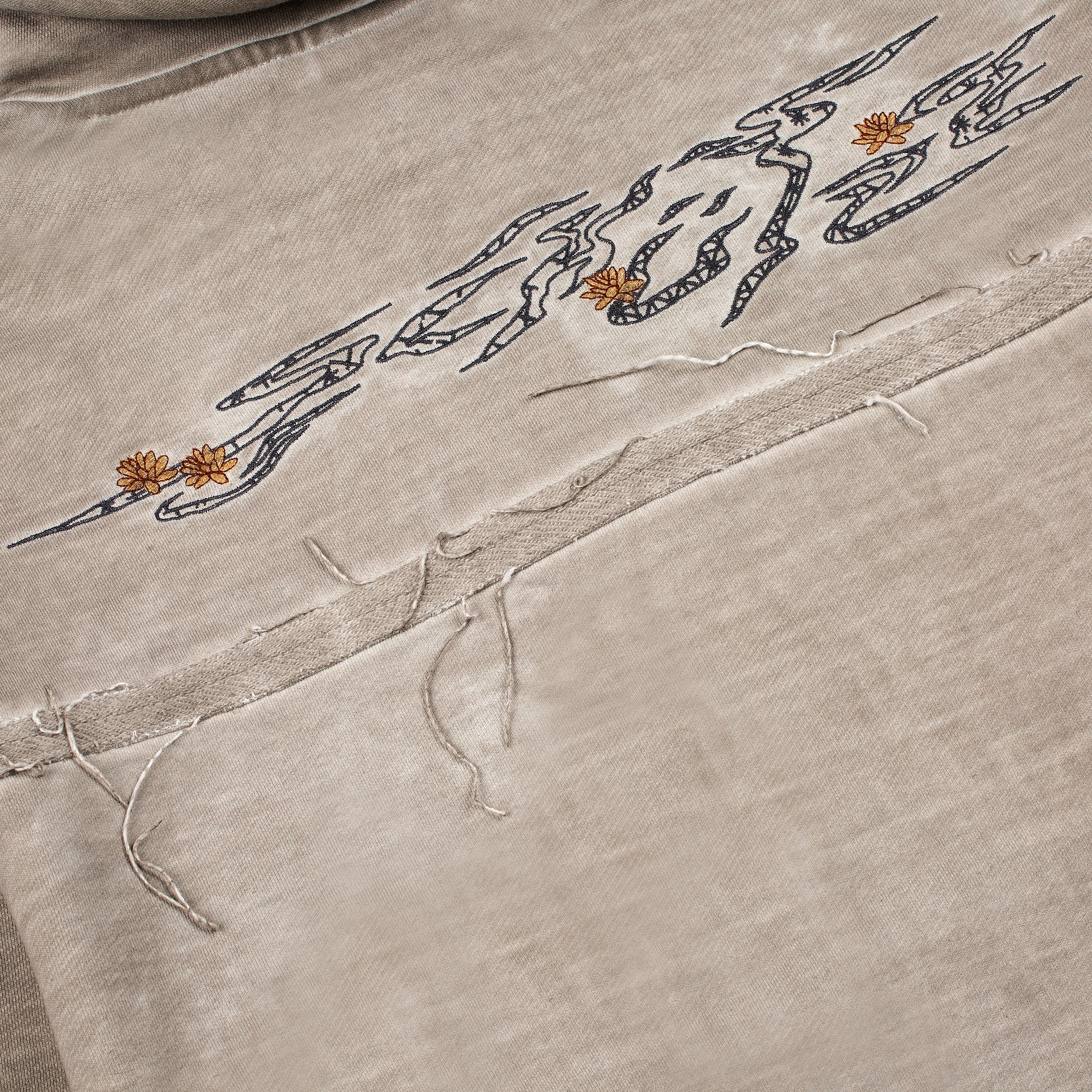 "sashiko v2" Hoodie light grey-Fineriform