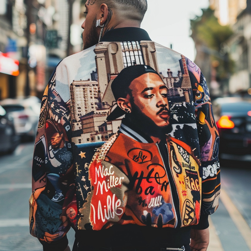 Casual Street Retro Painted Jacket-Fineriform