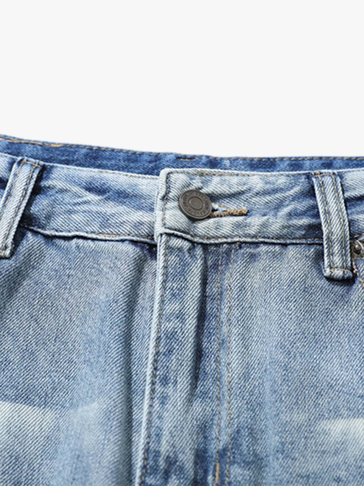 Denim Ripped Washed Distressed Jeans - 2503-Fineriform