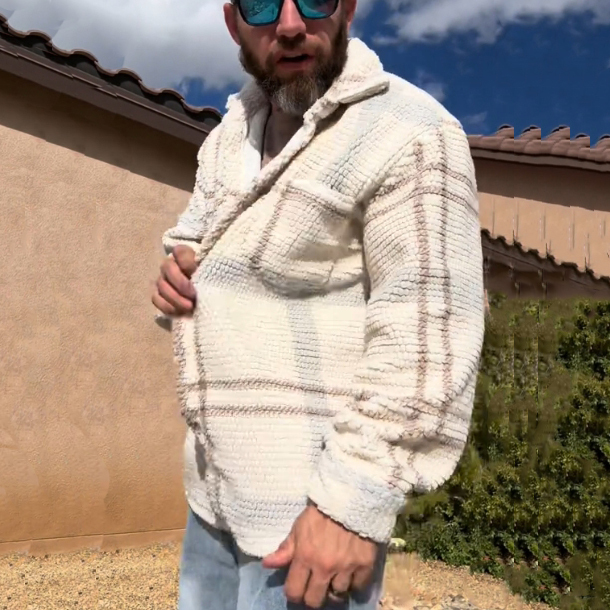 Casual Street Lambskin Teddy Jacket-Fineriform