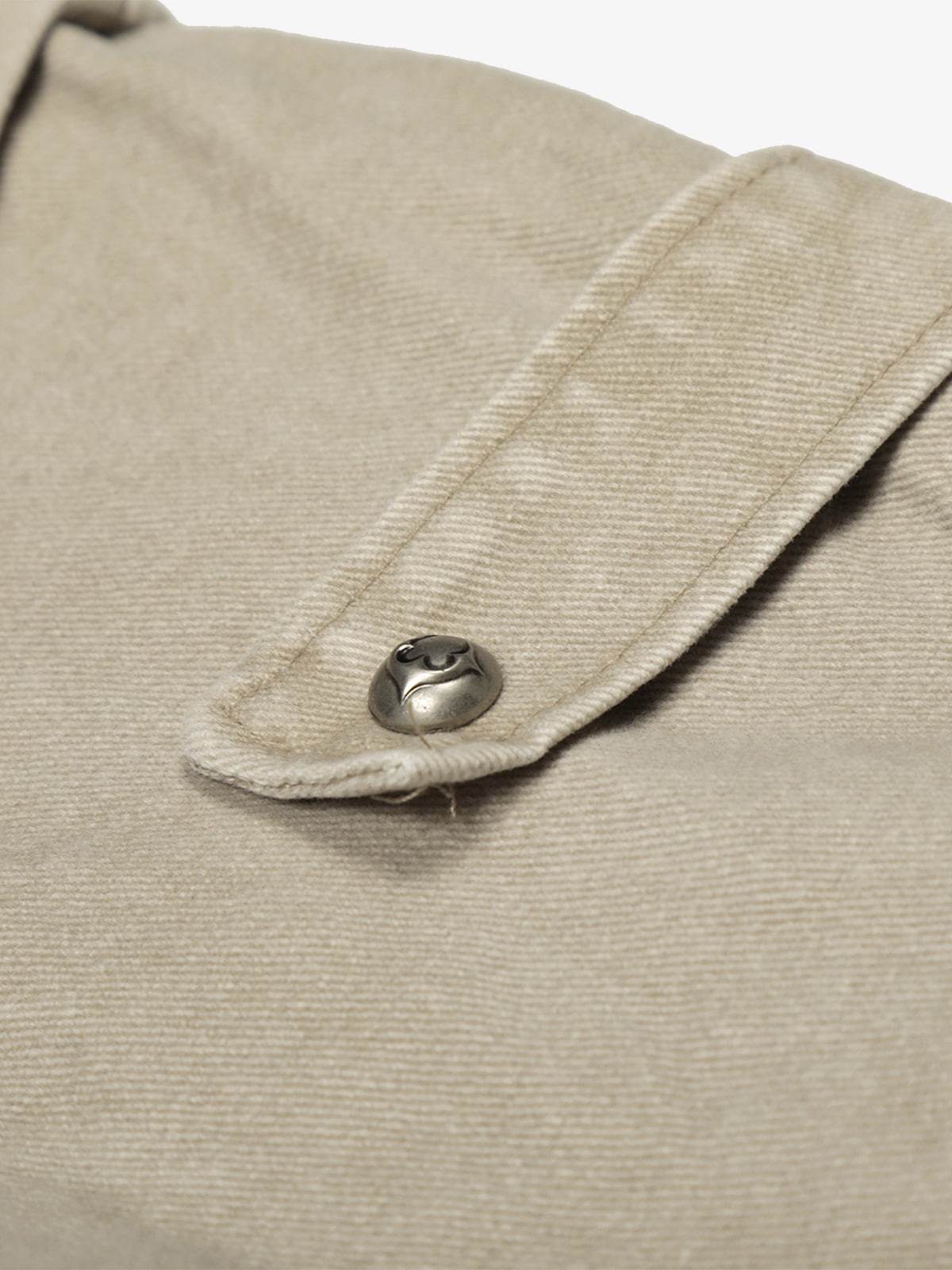 Retro Washed Fleece-lined Hooded Work Jacket-Fineriform