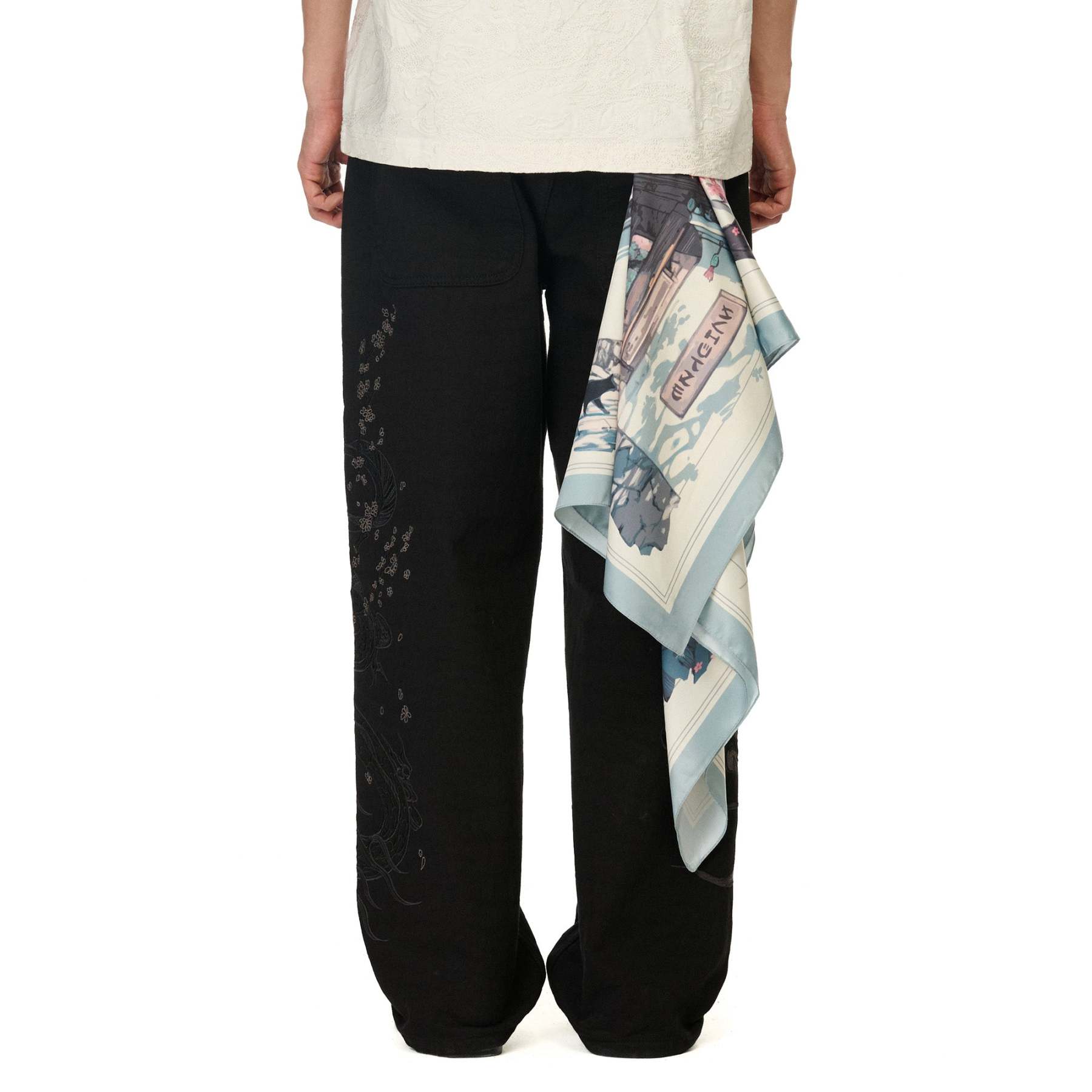 "yakuza"scarf creme-Fineriform