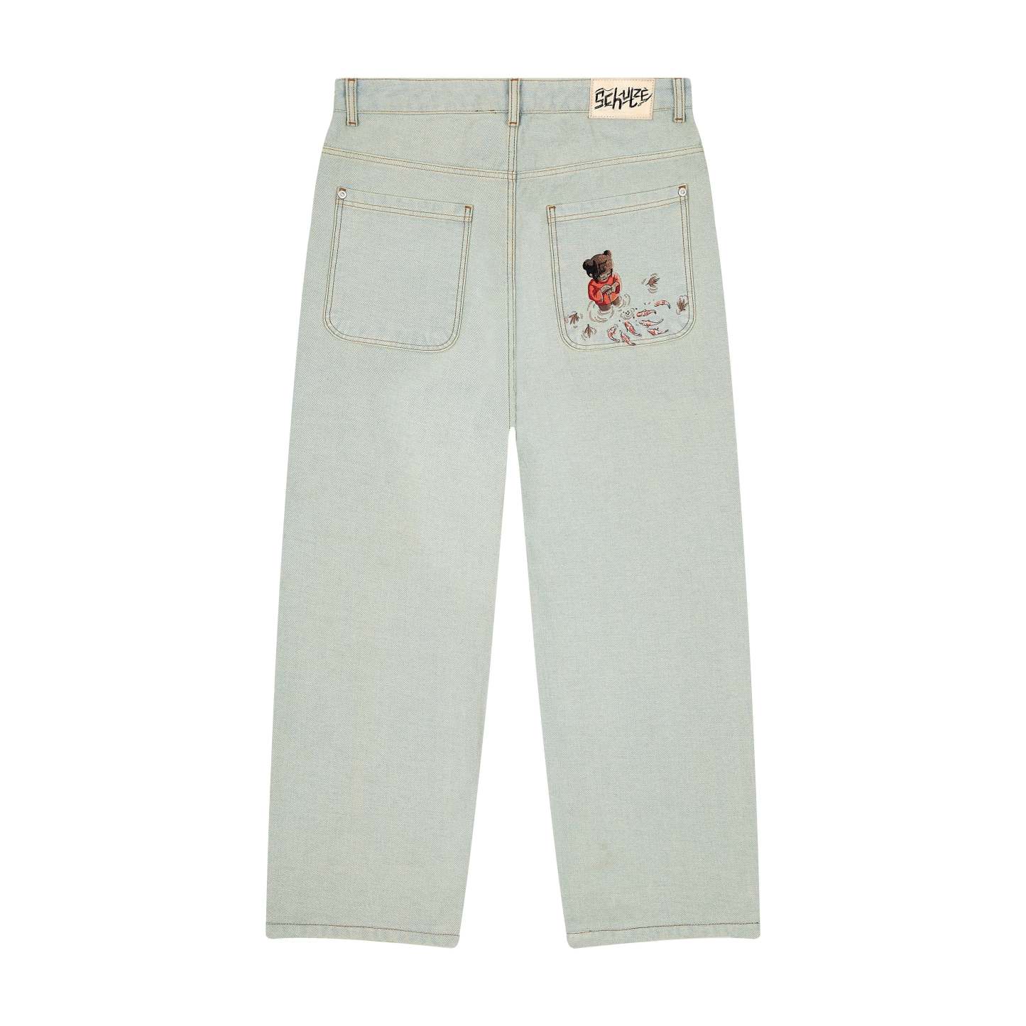 "koi fish" reverse denim-Fineriform