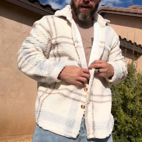 Casual Street Lambskin Teddy Jacket-Fineriform