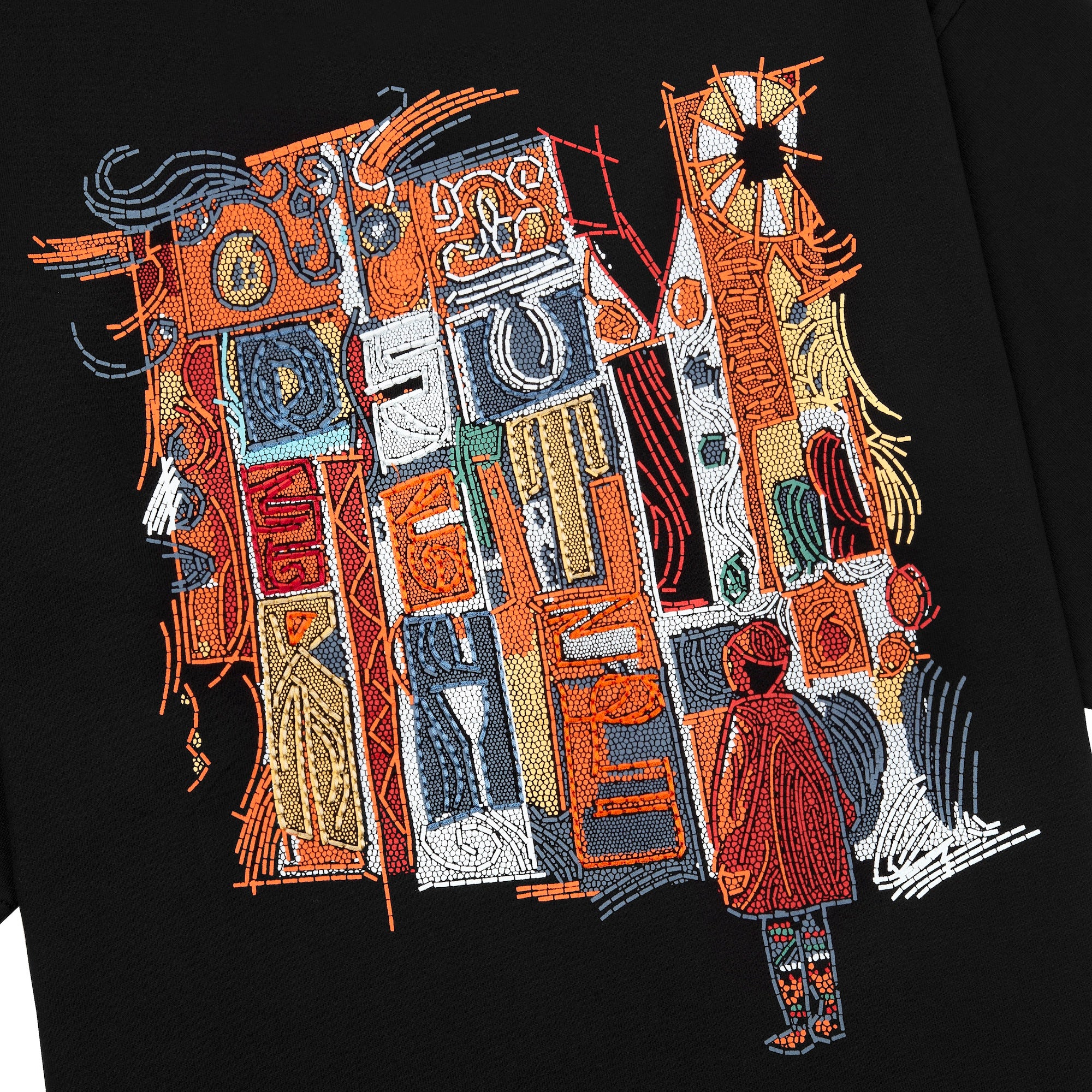 "mosaic" T Shirt black 02-Fineriform
