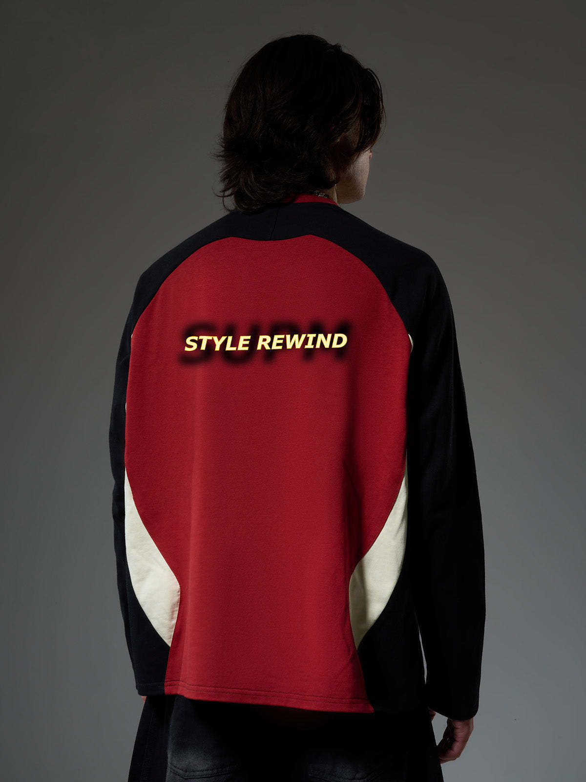 Original Retro Contrast Color Long-Sleeved T-Shirt-Fineriform