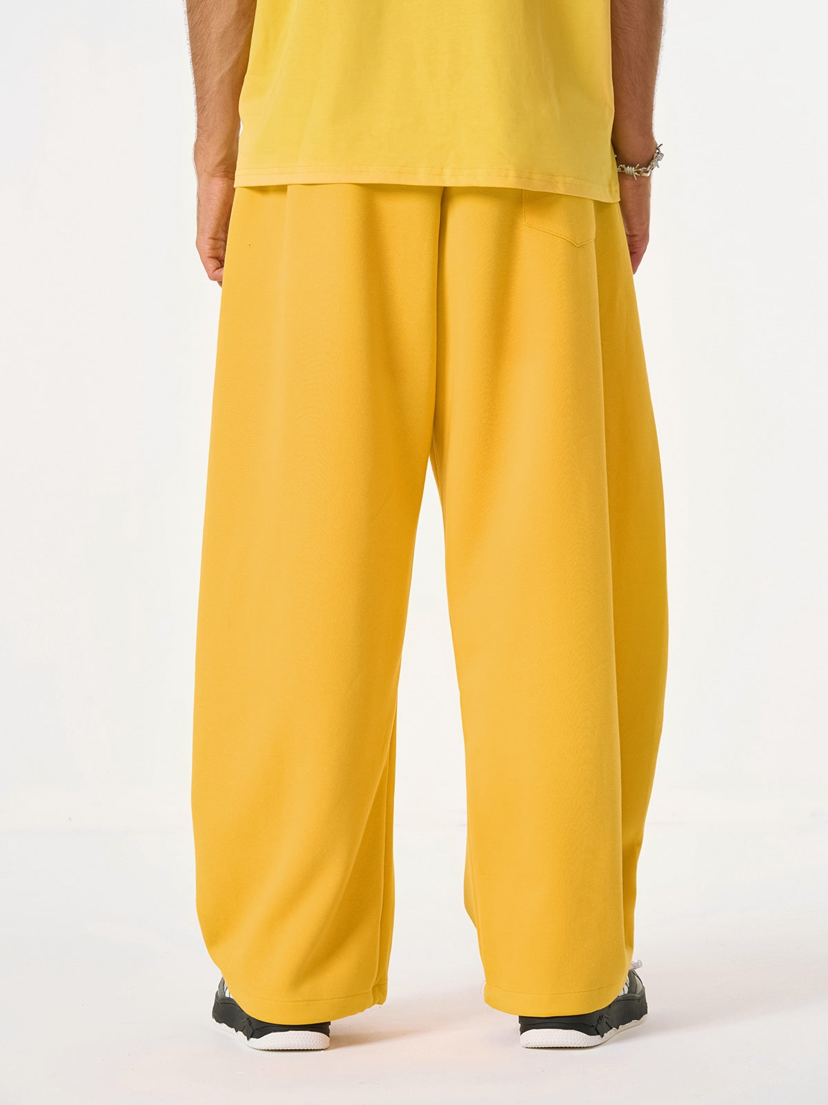 Fleece Vintage Side Stripe Drape Paratrooper Machete Wide Leg Pants - 2488-Fineriform