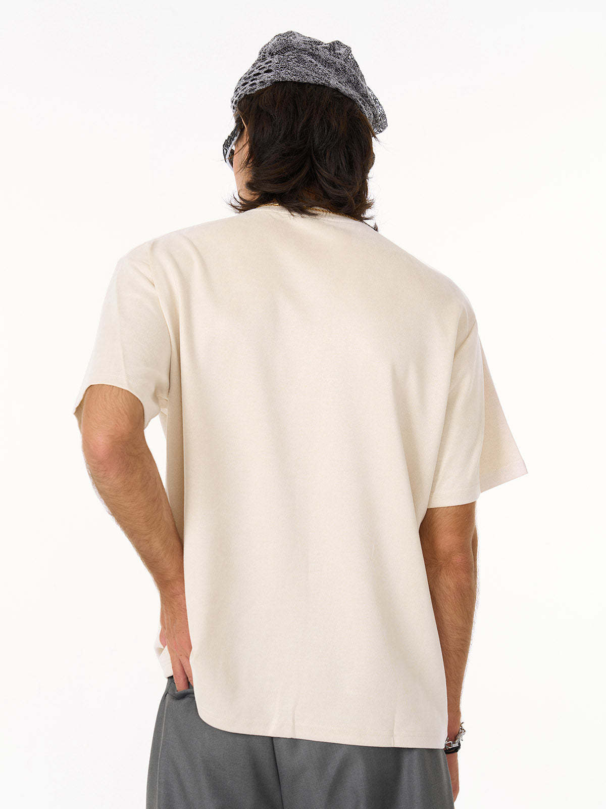Functional Deconstructed Split Short-Sleeved T-Shirt - 2437-Fineriform