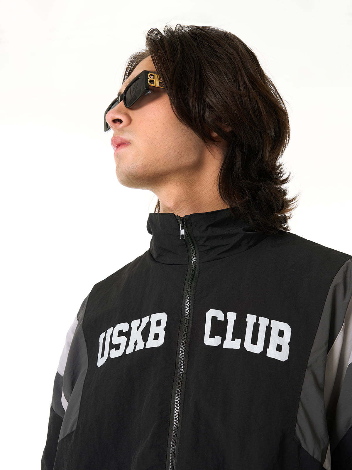 Thesupermade Patchwork Contrasting Windbreaker Jacket-Fineriform