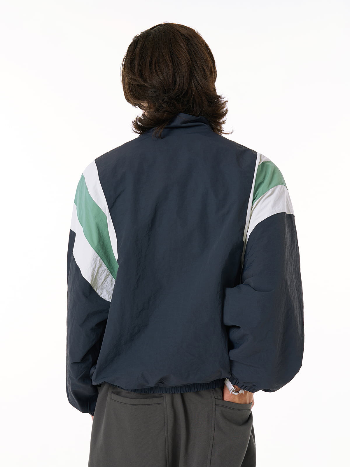 Thesupermade Patchwork Contrasting Windbreaker Jacket-Fineriform