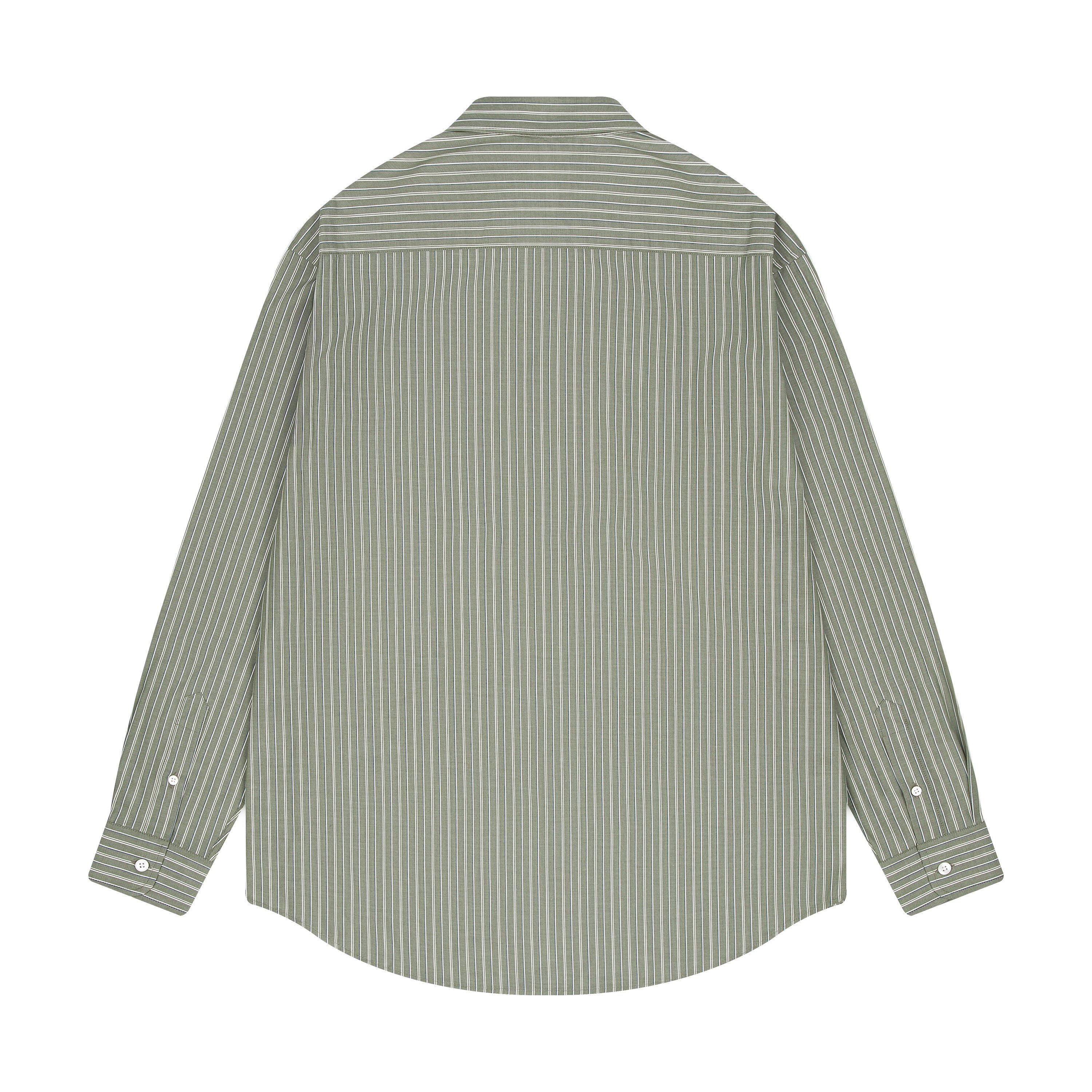 "garden of eden" green-white striped Shirt-Fineriform