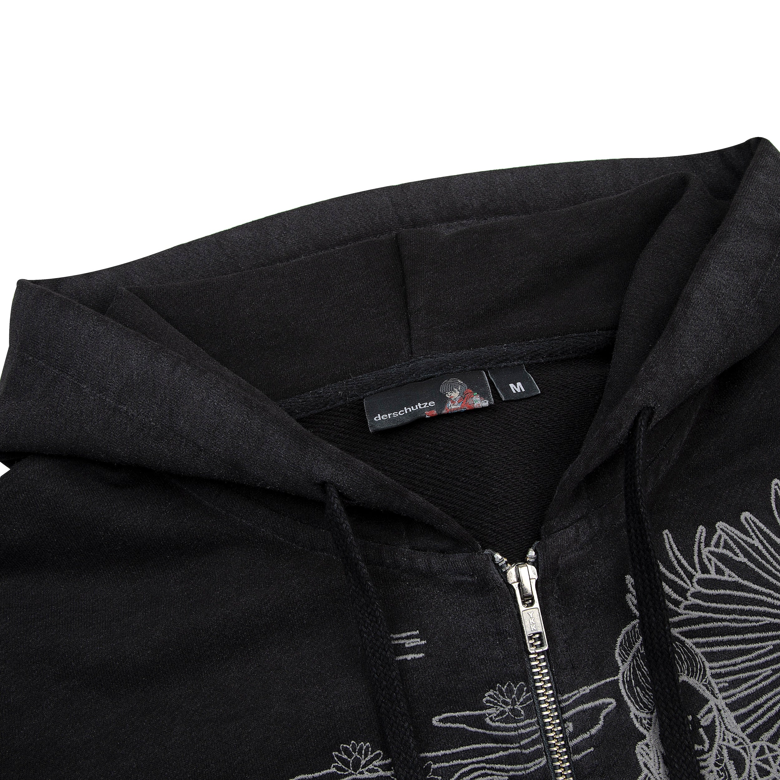 "sashiko" Zip Up black-Fineriform