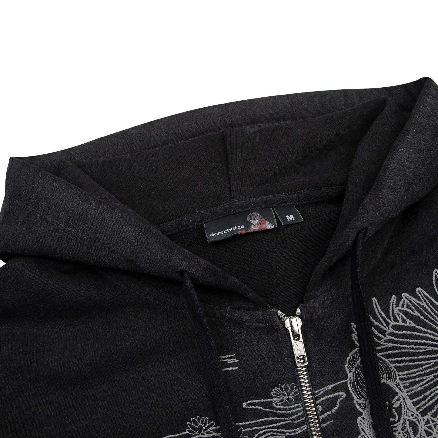 "sashiko" Zip Up black-Fineriform