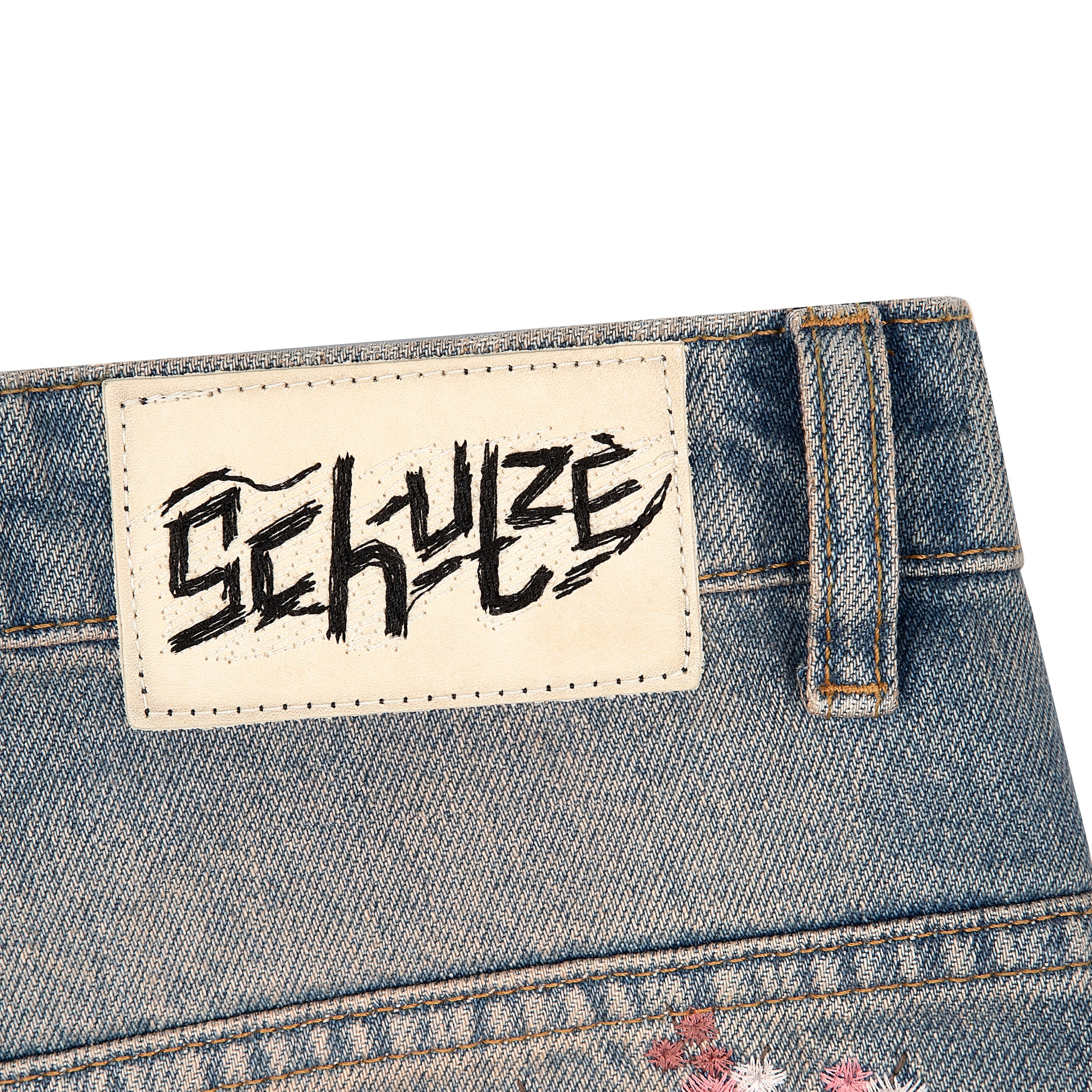 "blossom v2" patchwork Denim light blue-Fineriform