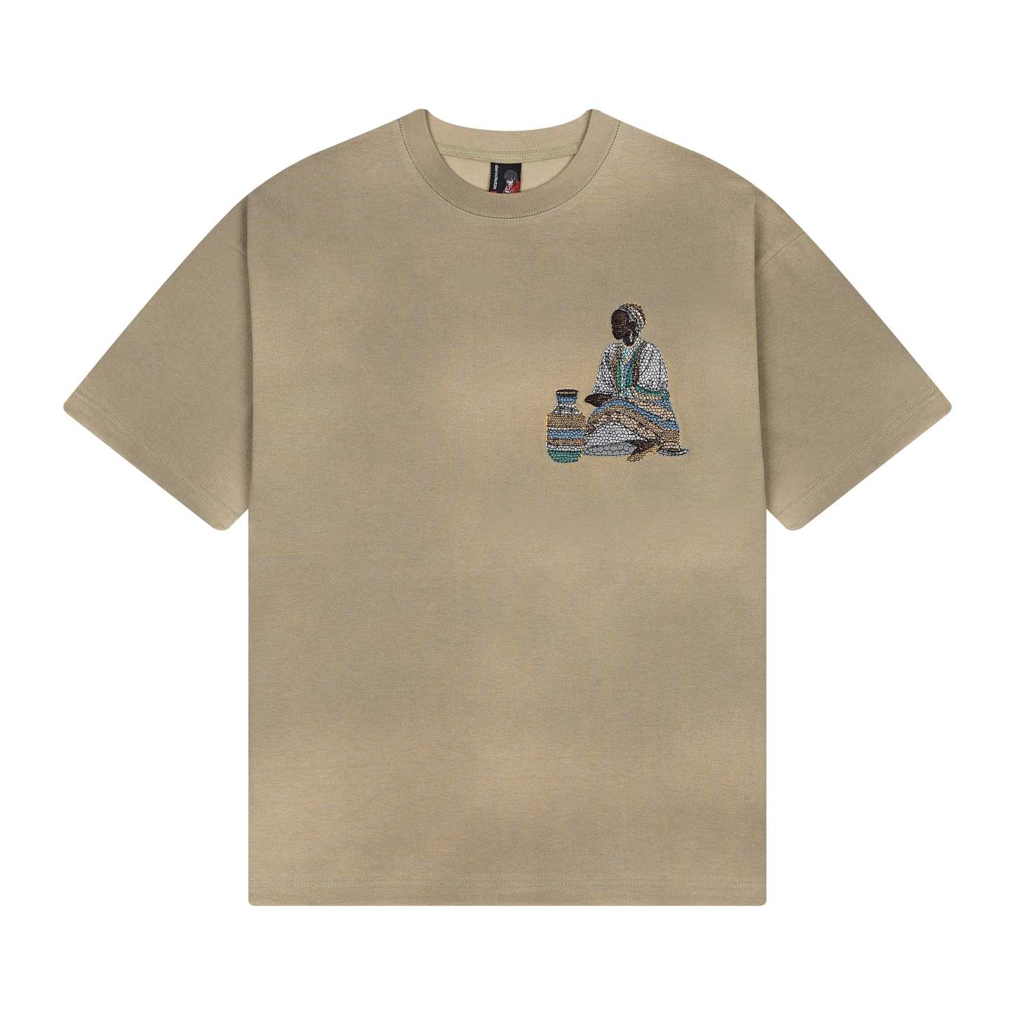 "mosaic" T Shirt khaki-Fineriform