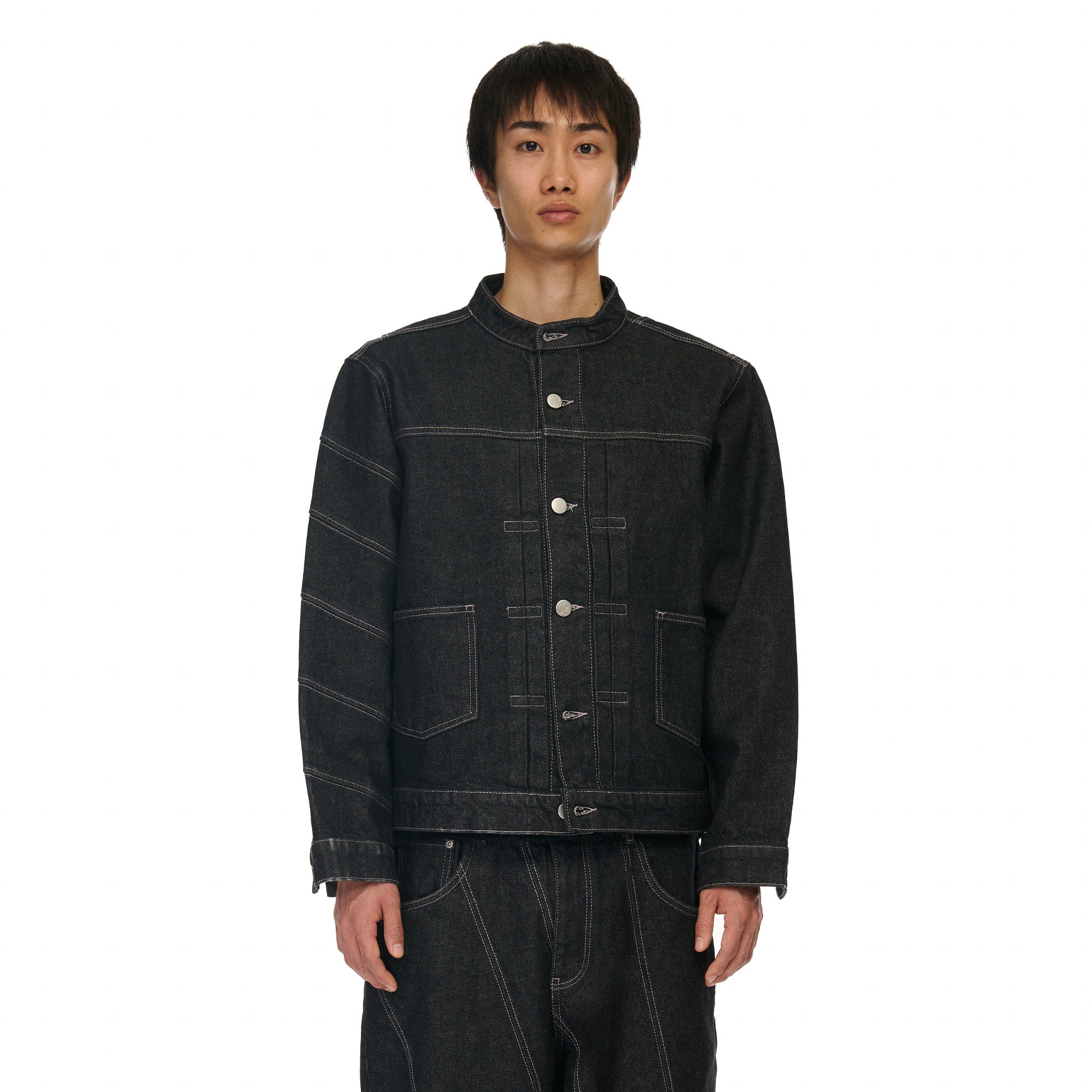 "yakuza" raw denim Jacket-Fineriform