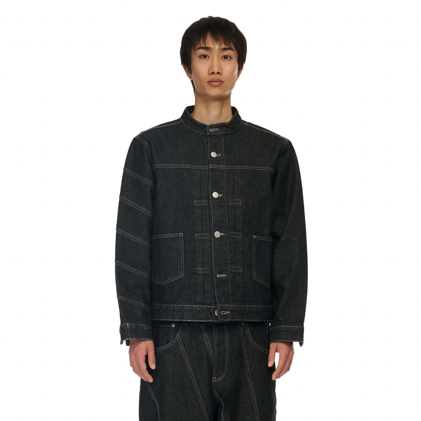 "yakuza" raw denim Jacket-Fineriform