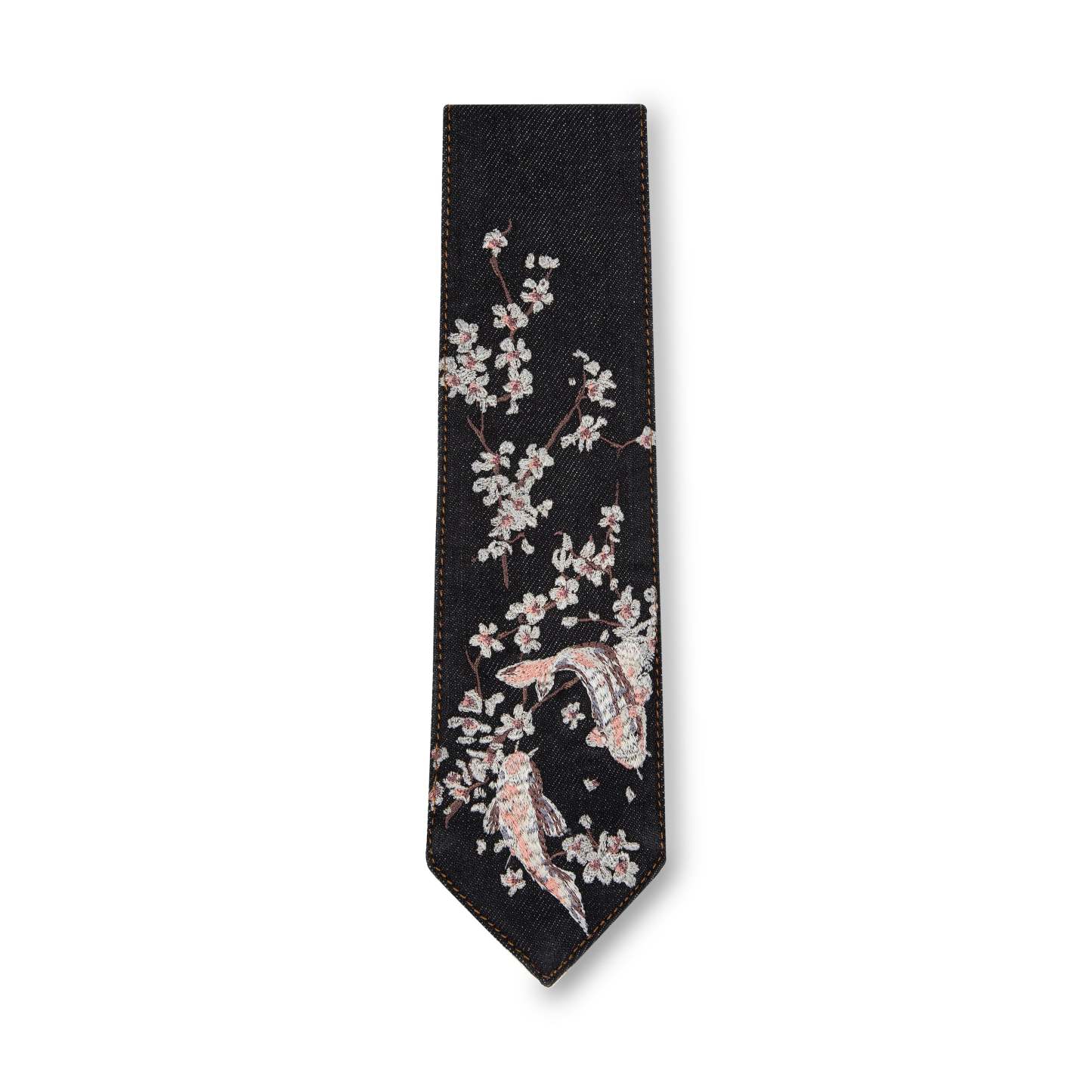 "yakuza" raw black denim tie-Fineriform